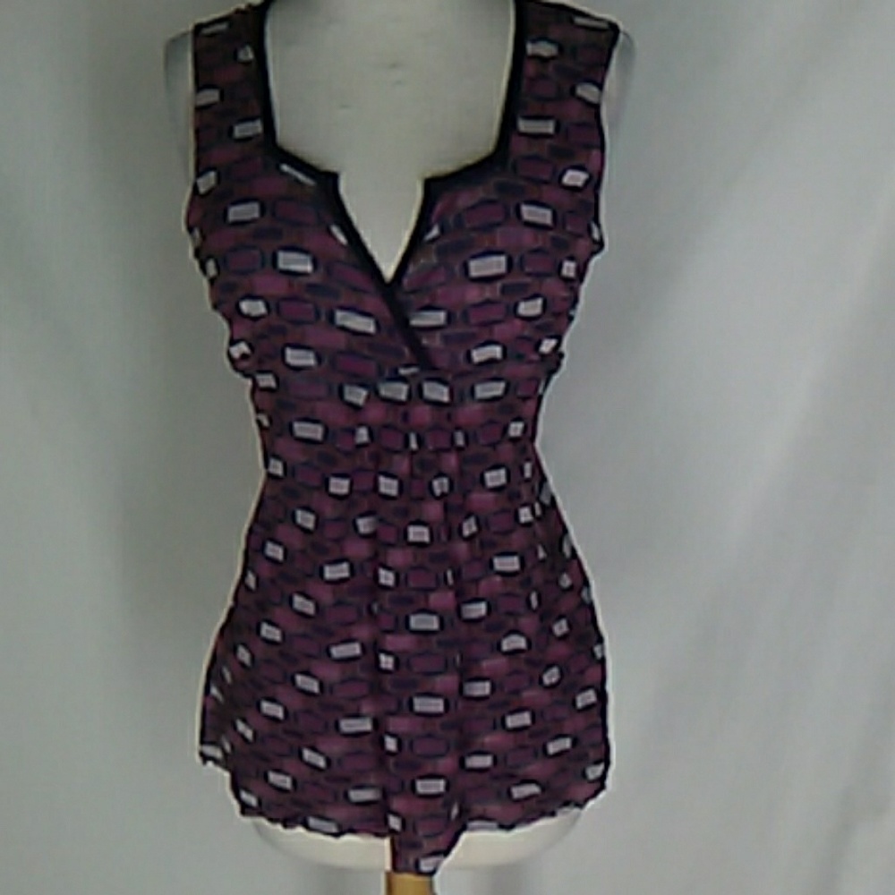 Sweet Pea Stacy Frati Nylon Mesh Top Shirt Blouse